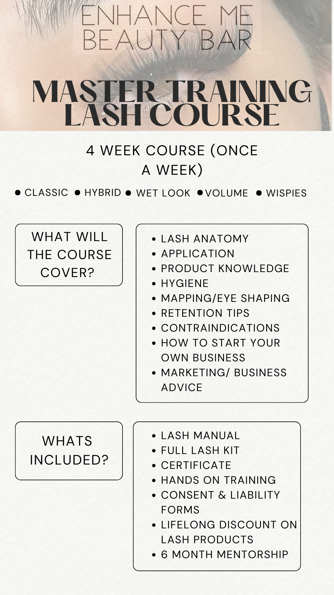 Master Lash Training Course (In person)